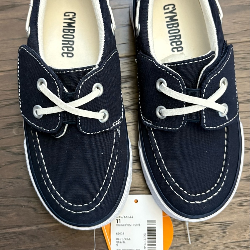 Gymboree Kids Boy Navy Boat Shoes Size 11 NWT